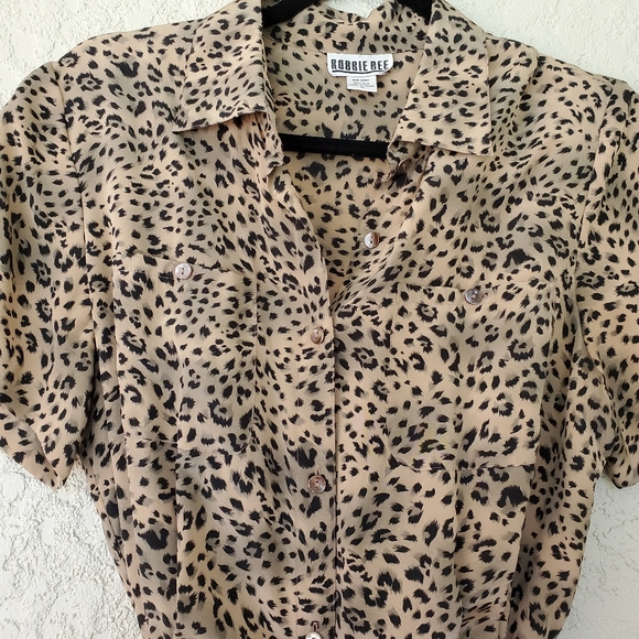VINTAGE LEOPARD BELT SILK CINCH DRESS - Picture 13 of 13